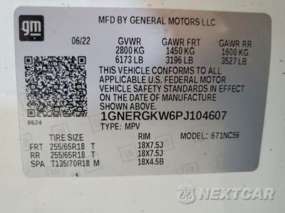 Zdjęcie 13 z 13 samochodu: 2023 CHEVROLET TRAVERSE LT VIN:1GNERGKW6PJ104607 - miniatura