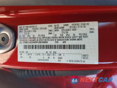 Zdjęcie 13 z 13 samochodu: 2023 FORD ESCAPE ACTIVE VIN:1FMCU0GN5PUB30969 - miniatura