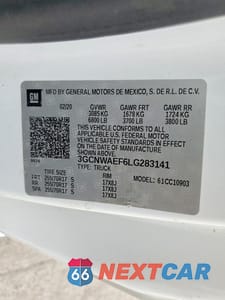 Zdjęcie 12 z 12 samochodu: 2020 CHEVROLET SILVERADO C1500 VIN:3GCNWAEF6LG283141 - miniatura
