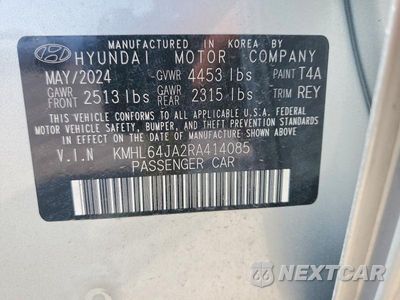 Zdjęcie 13 z 13 samochodu: 2024 HYUNDAI SONATA SEL VIN:KMHL64JA2RA414085 - miniatura