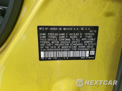 Zdjęcie 12 z 12 samochodu: 2015 HONDA FIT LX VIN:3HGGK5H52FM769001 - miniatura