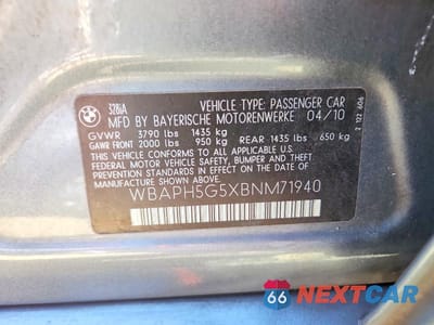 Zdjęcie 12 z 12 samochodu: 2011 BMW 328 I SULEV VIN:WBAPH5G5XBNM71940 - miniatura