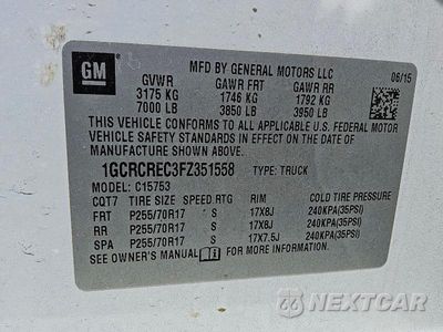 Zdjęcie 13 z 13 samochodu: 2015 CHEVROLET SILVERADO C1500 LT VIN:1GCRCREC3FZ351558 - miniatura