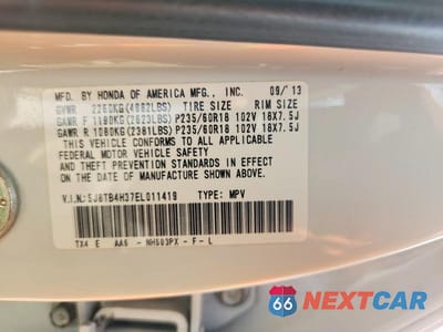 Zdjęcie 13 z 13 samochodu: 2014 ACURA RDX VIN:5J8TB4H37EL011419 - miniatura