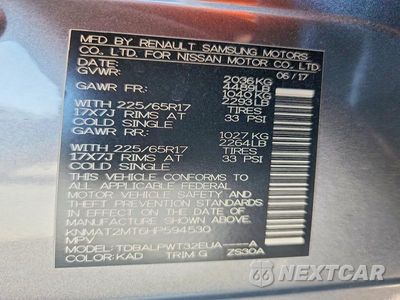 Zdjęcie 13 z 13 samochodu: 2017 NISSAN ROGUE S VIN:KNMAT2MT6HP594530 - miniatura