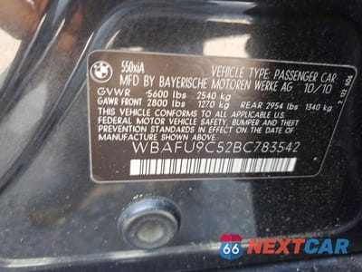 Zdjęcie 12 z 12 samochodu: 2011 BMW 550 XI VIN:WBAFU9C52BC783542 - miniatura