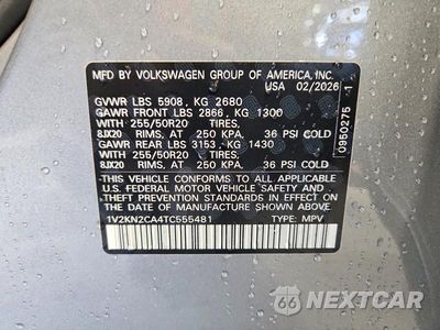 Zdjęcie 13 z 13 samochodu: 2026 VOLKSWAGEN ATLAS SE VIN:1V2KN2CA4TC555481 - miniatura