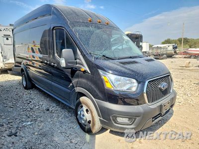 Czwarte zdjęcie samochodu z boku: 2021 FORD TRANSIT 350 HD DELIVERY VAN VIN:1FTRS4XG7MKA98742 - miniatura