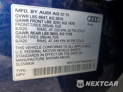 Zdjęcie 13 z 13 samochodu: 2019 AUDI Q7 PREMIUM PLUS VIN:WA1LAAF76KD034213 - miniatura