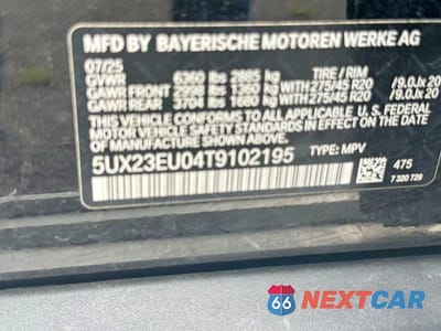 Zdjęcie 13 z 13 samochodu: 2026 BMW X5 XDRIVE40I VIN:5UX23EU04T9102195 - miniatura