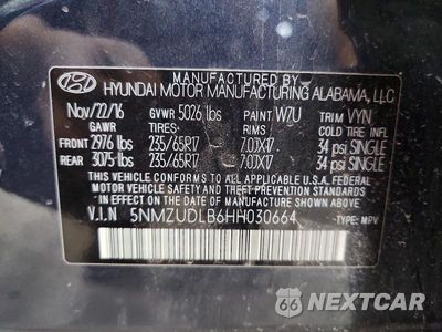 Zdjęcie 14 z 14 samochodu: 2017 HYUNDAI SANTA FE SPORT 2.4L VIN:5NMZUDLB6HH030664 - miniatura