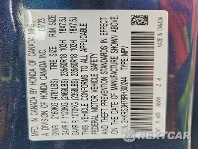 Zdjęcie 13 z 13 samochodu: 2024 HONDA CR-V EXL VIN:2HKRS3H78RH300244 - miniatura