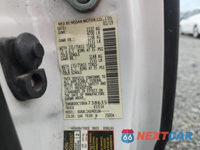 Zdjęcie 12 z 12 samochodu: 2019 NISSAN FRONTIER S VIN:1N6BD0CT8KN738635 - miniatura