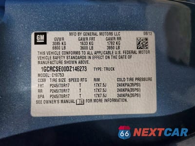 Zdjęcie 12 z 12 samochodu: 2013 CHEVROLET SILVERADO C1500 LT VIN:1GCRCSE00DZ146273 - miniatura