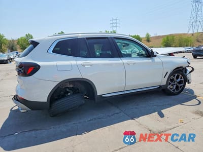 Trzecie zdjęcie samochodu z tyłu: 2022 BMW X3 XDRIVE30I VIN:5UX53DP02N9M87438 - miniatura