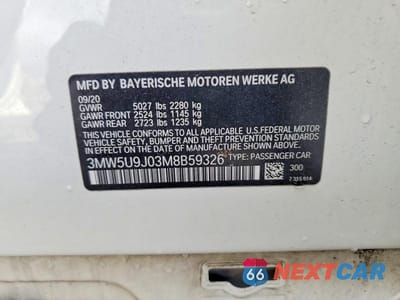 Zdjęcie 13 z 13 samochodu: 2021 BMW M340XI VIN:3MW5U9J03M8B59326 - miniatura