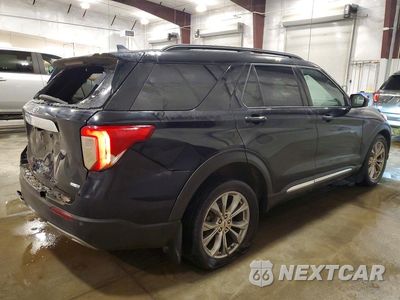 Trzecie zdjęcie samochodu z tyłu: 2020 FORD EXPLORER XLT VIN:1FMSK8DH6LGA31150 - miniatura