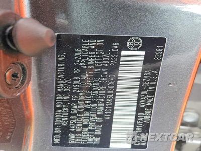 Zdjęcie 12 z 12 samochodu: 2020 TOYOTA CAMRY LE VIN:4T1C11AK6LU503640 - miniatura