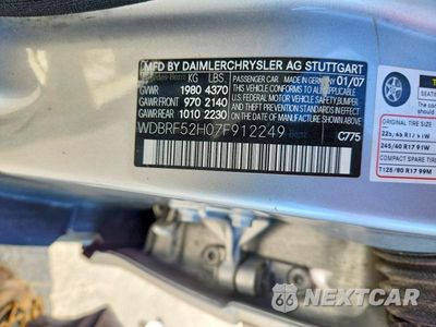 Zdjęcie 12 z 12 samochodu: 2007 MERCEDES-BENZ C 230 VIN:WDBRF52H07F912249 - miniatura