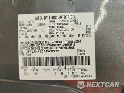 Zdjęcie 12 z 12 samochodu: 2010 FORD RANGER SUPER CAB VIN:1FTLR4FE0APA52279 - miniatura
