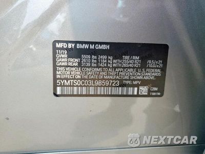 Zdjęcie 13 z 13 samochodu: 2020 BMW X3 M COMPETITION VIN:5YMTS0C03L9B59723 - miniatura