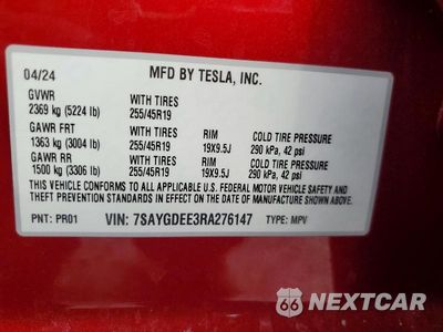 Zdjęcie 13 z 13 samochodu: 2024 TESLA MODEL Y VIN:7SAYGDEE3RA276147 - miniatura
