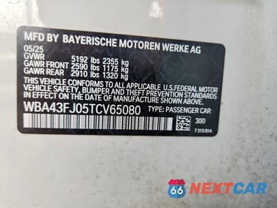 Zdjęcie 12 z 12 samochodu: 2026 BMW 530 I VIN:WBA43FJ05TCV65080 - miniatura