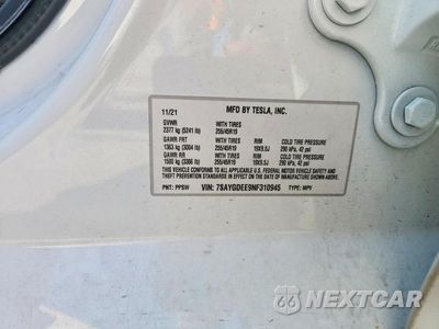 Zdjęcie 12 z 12 samochodu: 2022 TESLA MODEL Y VIN:7SAYGDEE9NF310945 - miniatura
