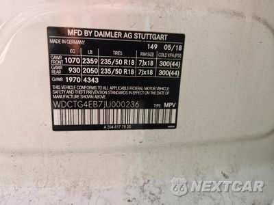 Zdjęcie 14 z 14 samochodu: 2018 MERCEDES-BENZ GLA 250 VIN:WDCTG4EB7JU000236 - miniatura