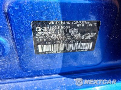Zdjęcie 12 z 12 samochodu: 2018 SUBARU WRX LIMITED VIN:JF1VA1L63J8800549 - miniatura