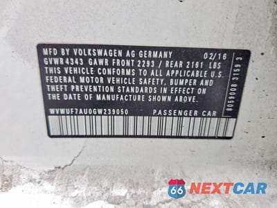 Zdjęcie 12 z 12 samochodu: 2016 VOLKSWAGEN GOLF R VIN:WVWUF7AU0GW239050 - miniatura
