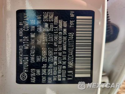 Zdjęcie 13 z 13 samochodu: 2020 HYUNDAI TUCSON SE VIN:KM8J2CA4XLU117448 - miniatura
