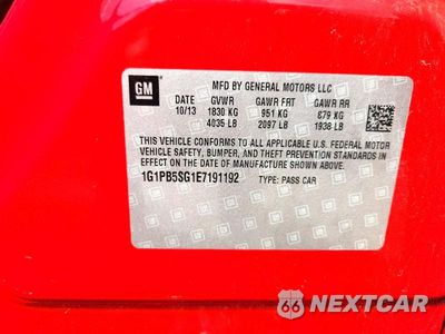 Zdjęcie 12 z 12 samochodu: 2014 CHEVROLET CRUZE LS VIN:1G1PB5SG1E7191192 - miniatura