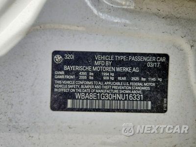 Zdjęcie 12 z 12 samochodu: 2017 BMW 320 I VIN:WBA8E1G30HNU16331 - miniatura