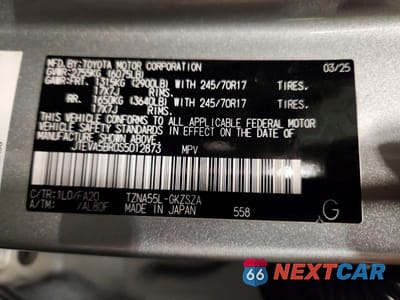 Zdjęcie 14 z 14 samochodu: 2025 TOYOTA 4RUNNER SR5 VIN:JTEVA5BR0S5012873 - miniatura