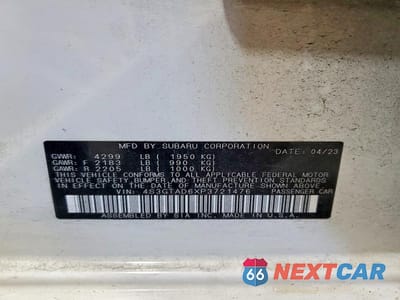 Zdjęcie 14 z 14 samochodu: 2023 SUBARU IMPREZA PREMIUM VIN:4S3GTAD6XP3721476 - miniatura