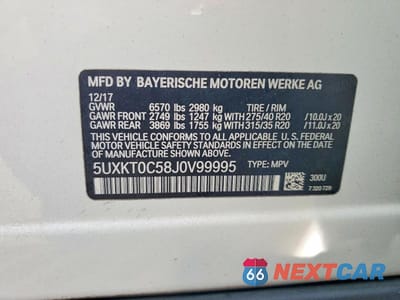 Zdjęcie 12 z 12 samochodu: 2018 BMW X5 XDR40E VIN:5UXKT0C58J0V99995 - miniatura