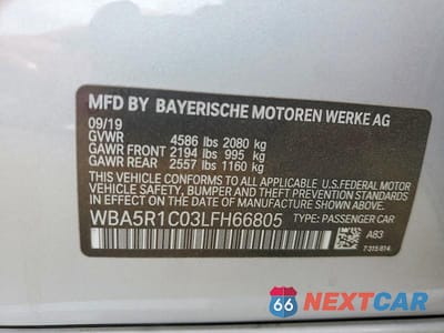 Zdjęcie 13 z 13 samochodu: 2020 BMW 330I VIN:WBA5R1C03LFH66805 - miniatura