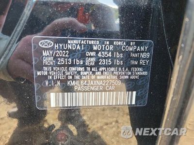 Zdjęcie 13 z 13 samochodu: 2022 HYUNDAI SONATA SEL VIN:KMHL64JAXNA227509 - miniatura