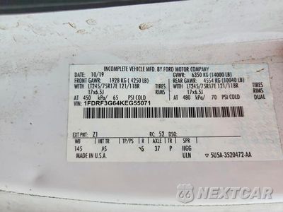 Zdjęcie 12 z 12 samochodu: 2019 FORD F350 SUPER DUTY VIN:1FDRF3G64KEG55071 - miniatura