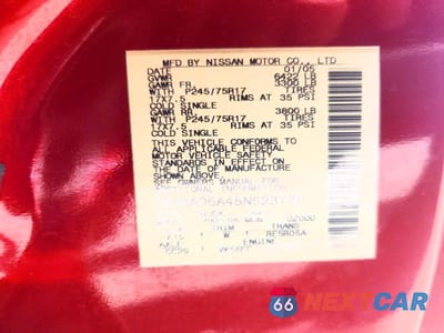 Zdjęcie 12 z 12 samochodu: 2005 NISSAN TITAN XE VIN:1N6BA06A45N523776 - miniatura