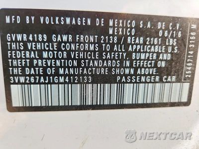 Zdjęcie 12 z 12 samochodu: 2016 VOLKSWAGEN JETTA S VIN:3VW267AJ1GM412133 - miniatura