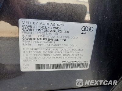 Zdjęcie 13 z 13 samochodu: 2016 AUDI Q5 PREMIUM PLUS VIN:WA1L2AFPXGA031692 - miniatura