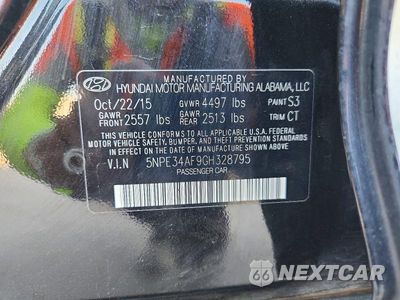 Zdjęcie 12 z 12 samochodu: 2016 HYUNDAI SONATA SPORT VIN:5NPE34AF9GH328795 - miniatura