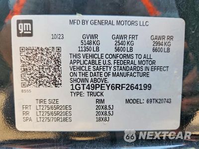 Zdjęcie 14 z 14 samochodu: 2024 GMC SIERRA K2500 AT4 VIN:1GT49PEY6RF264199 - miniatura