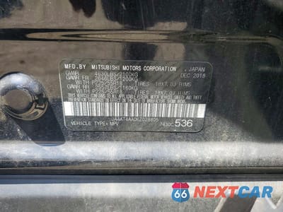 Zdjęcie 12 z 12 samochodu: 2019 MITSUBISHI ECLIPSE CROSS LE VIN:JA4AT4AA0KZ028805 - miniatura