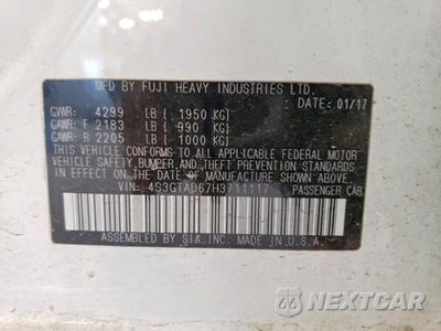 Zdjęcie 12 z 12 samochodu: 2017 SUBARU IMPREZA PREMIUM PLUS VIN:4S3GTAD67H3711117 - miniatura