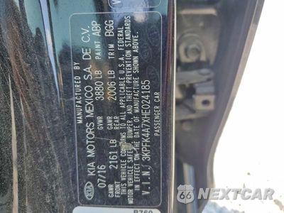Zdjęcie 12 z 12 samochodu: 2017 KIA FORTE LX VIN:3KPFK4A7XHE024185 - miniatura