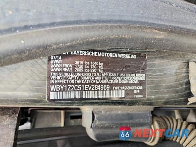 Zdjęcie 12 z 12 samochodu: 2014 BMW I3 BEV VIN:WBY1Z2C51EV284969 - miniatura