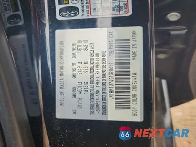 Zdjęcie 12 z 12 samochodu: 2016 MAZDA 3 SPORT VIN:JM1BM1U74G1328651 - miniatura